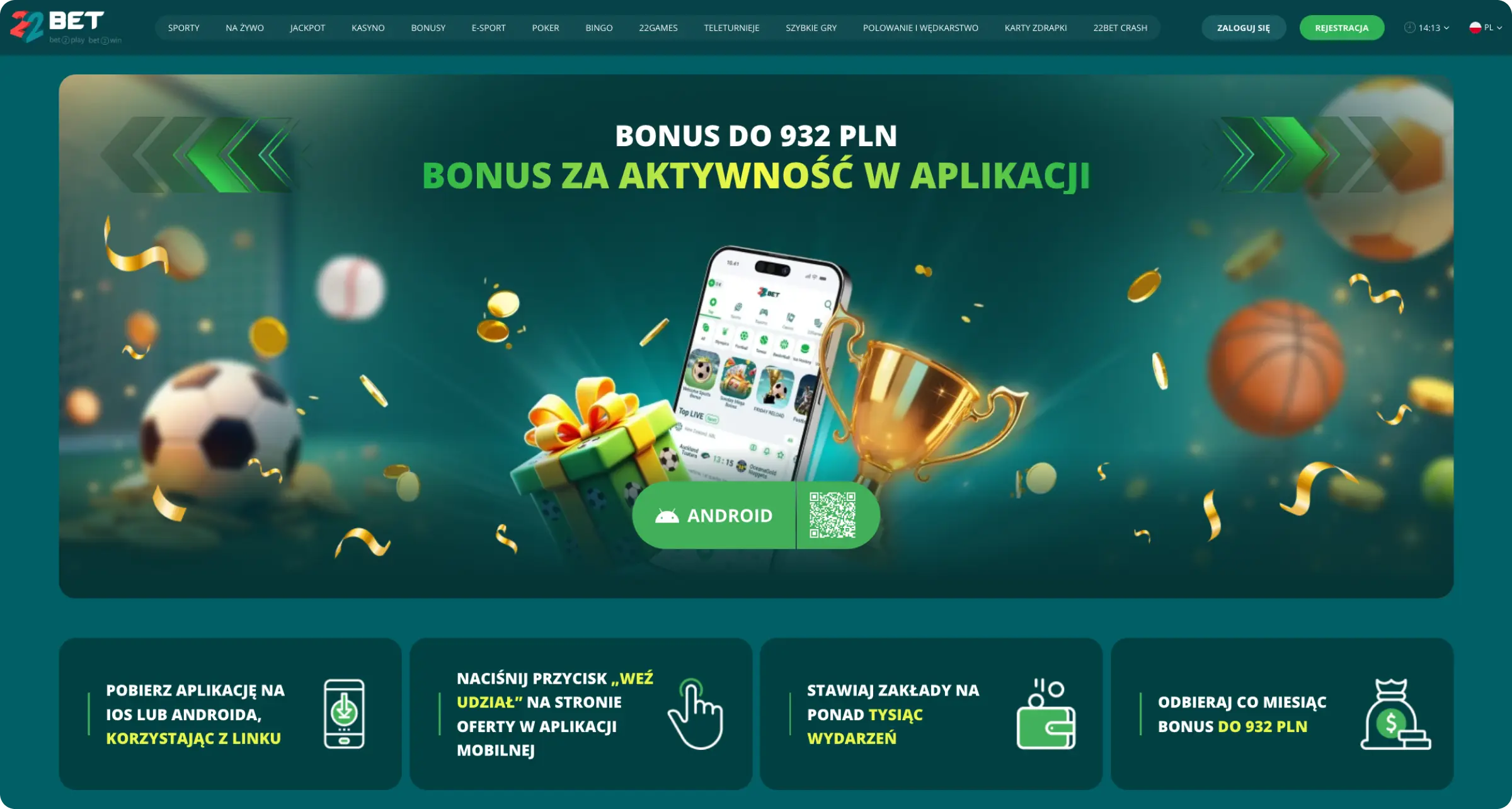22Bet Aplikacja mobilna